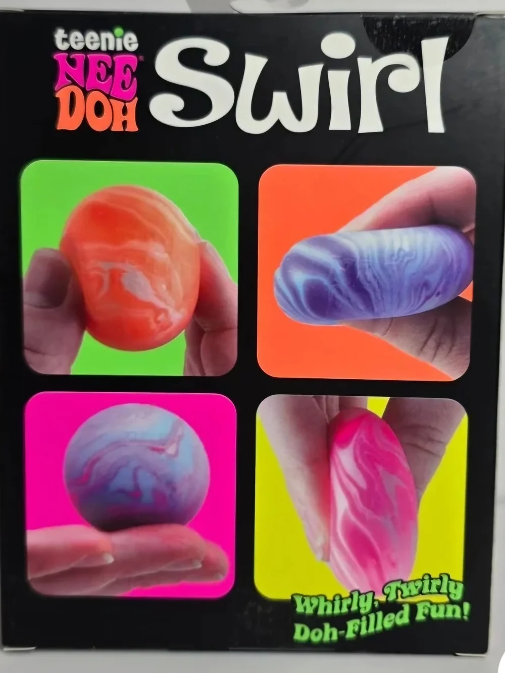 AUTHENTIC NEE DOH SWIRL 4 Pack - Pink, Orange, Blue, Purple